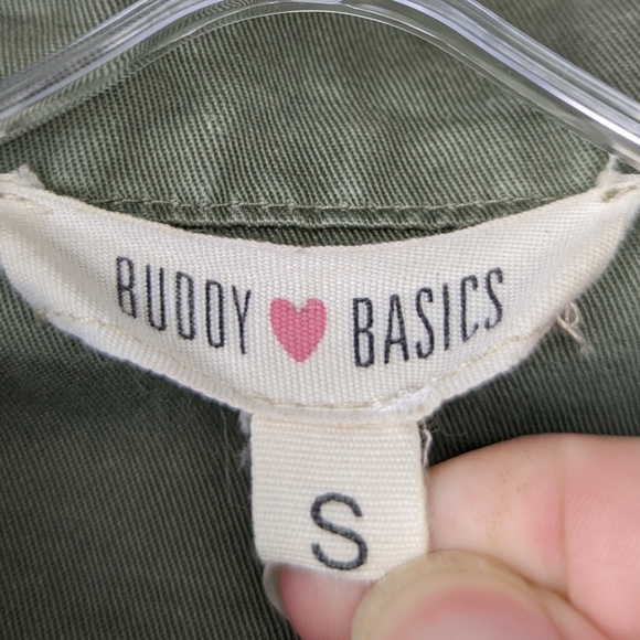 Buddy Basics Green Distressed Military Style Jacket - Picture 5 of 6